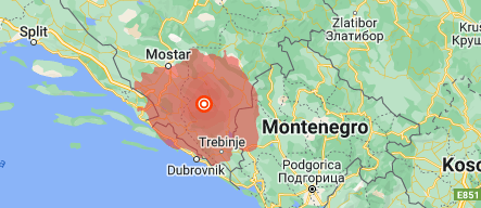 5,7 tizedes erősségű földrengés volt Bosznia-Hercegovinában
