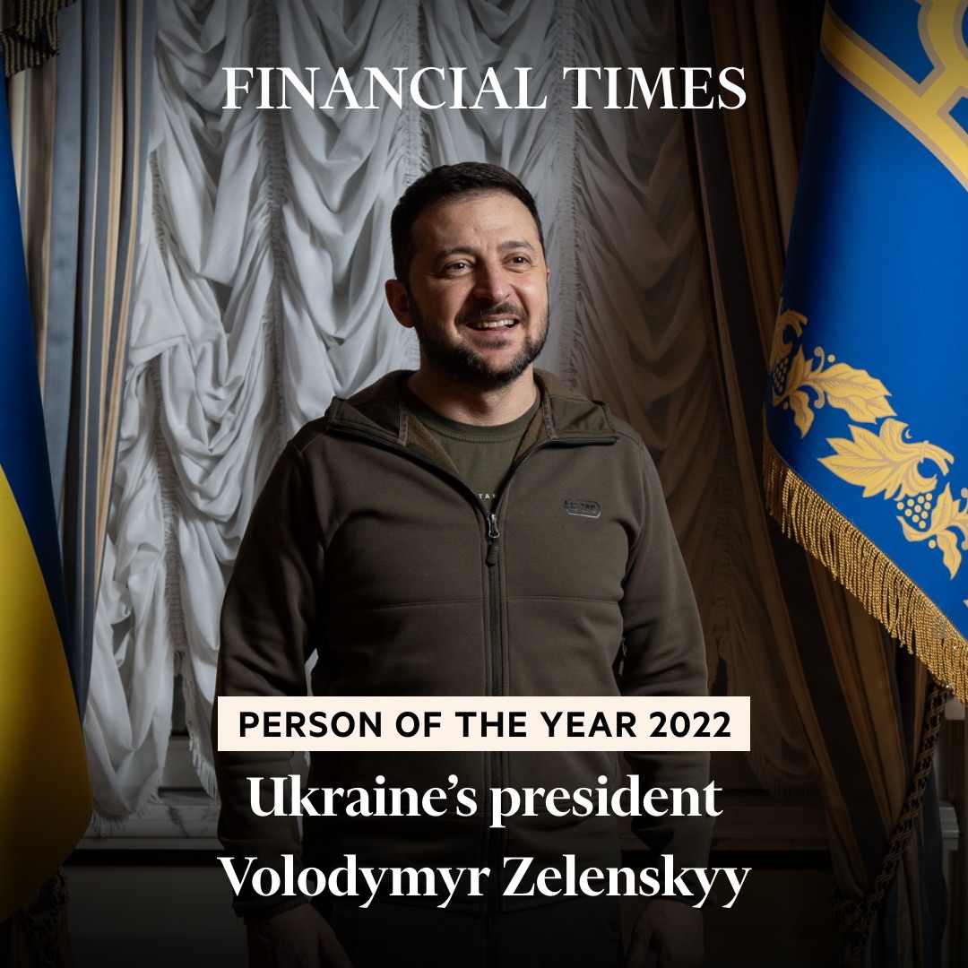 A Financial Times szerint Volodimir Zelenszkij az év embere