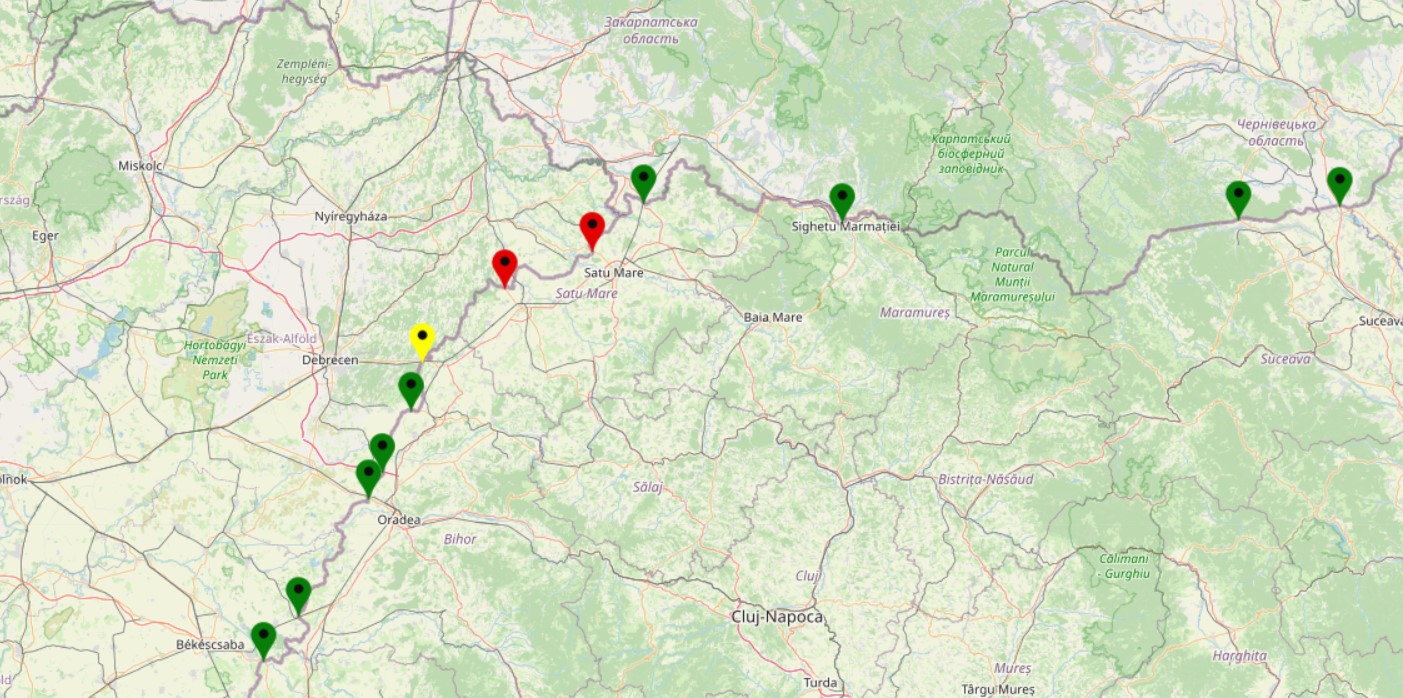 Nagy a forgalom a román-magyar határ kilépő oldalán Peténél és Csanálosnál