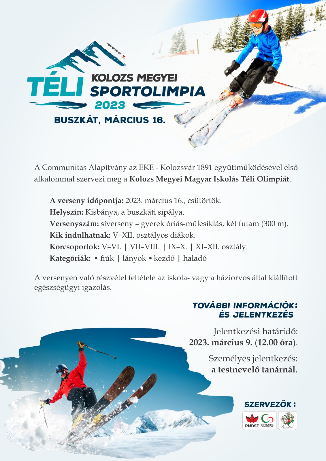 Először szerveznek Kolozs Megyei Magyar Iskolás Téli Sportolimpiát