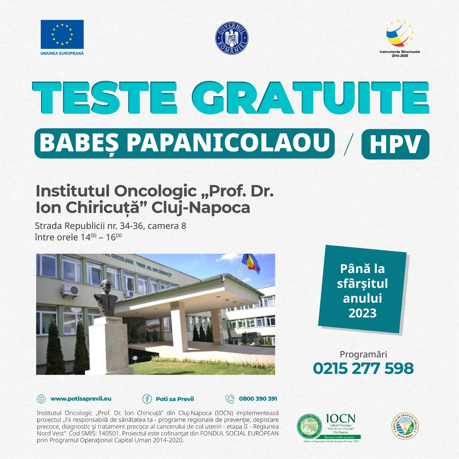 Ingyenes Babeș-Papanicolaou és HPV tesztek év végéig