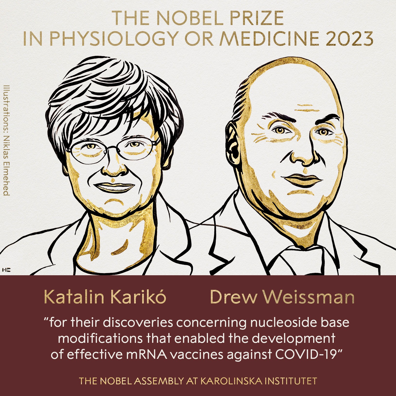 Karikó Katalin és Drew Weissman kapta az orvosi Nobel-díjat