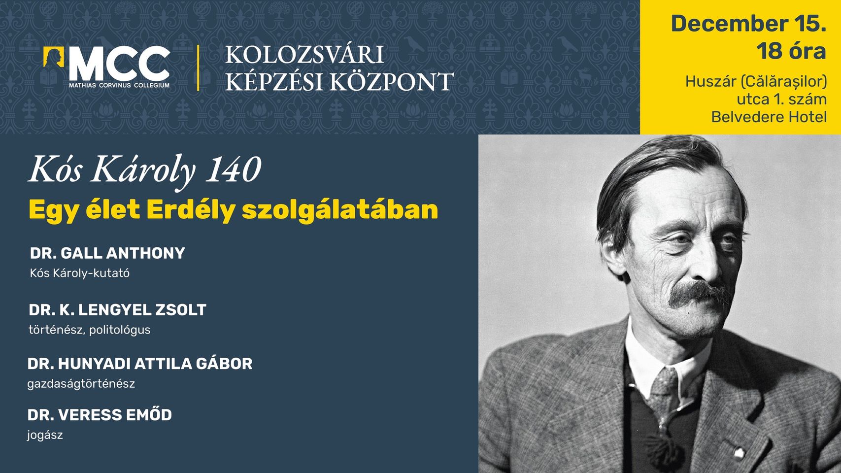 Kós Károlyra emlékeznek születésének 140. évfordulóján