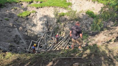 Megtámasztották a Rónaszéken kialakult krátert