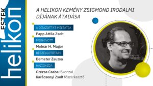 Molnár H. Magor kapta idén a Kemény Zsigmond-díjat