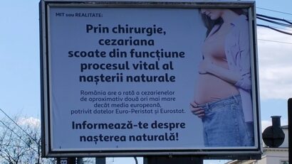 Leszedik a nagy felháborodást kiváltott, császármetszést bíráló plakátokat Bukarestben