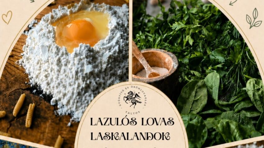 Pesztó, csigatészta, laska, ló